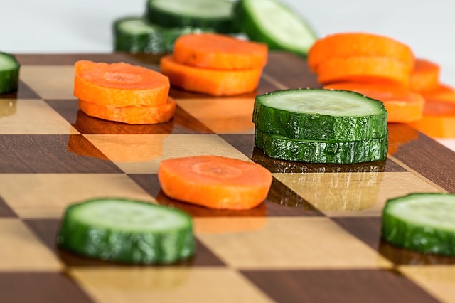 zelenina na šachovnici